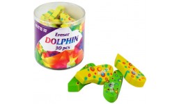 Гумка KITE K17-105 кольорова   Dolphin  асорті 10шт (10/30)