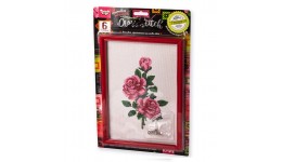 Вишивка хрестиком на канві CROSS STITCH VKB-01-10 Троянда ТМ Danko toys(рос.мова на упаковці)