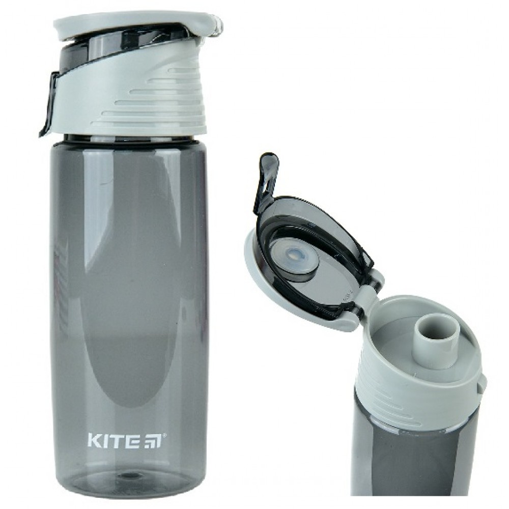 Пляшка д/води KITE К22-401-01 пластик. 550мл СІРА (1)