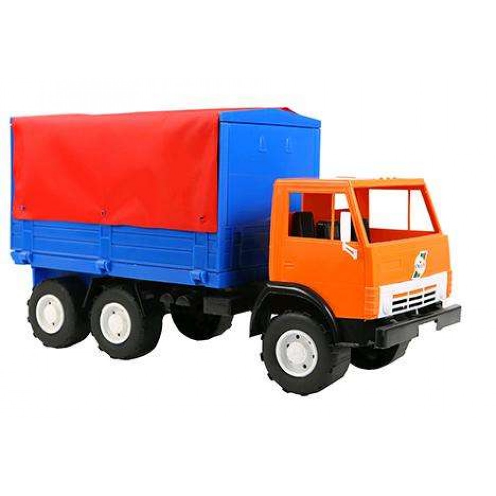 Автомобіль Х2 Камаз Тент кольоровий  арт 488  розмір іграшки 450x190x255 мм (ТМ Оріон)