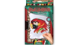 Вишивка хрестиком на розтяжці ВК-02-04 Папуга ТМ Danko toys(рос.мова на упаковці)