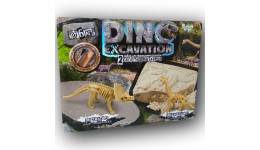 Набір д/проведення розкопок 6+DINO EXCAVATION 04 2скелета Трицератопс+Брахіозавр ТМ Danko toys