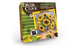 Годинник вишитий стрічками та бісером  Decor Clock  DC-01-05  ТМ Danko toys(рос.мова на упаковц