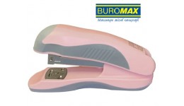 Степлер BUROMAX (скоба №24 26) 4215-10  PASTEL 20арк. пластик рожевий (1/12)