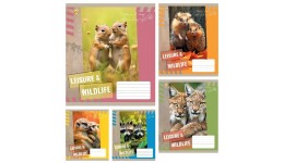 Зошит 18 клітинка  Тверда 41210 Дикі тваринки (20 штук в упаковці)