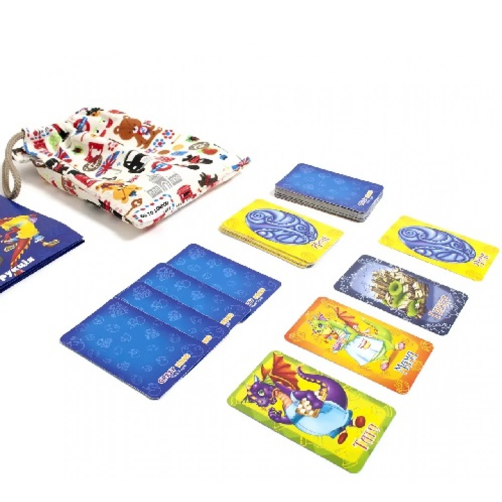 Гра настільна в мішечку 8077-11 Врятуй дракона (55 карток інструкція) (укр) ТМ Vladi Toys