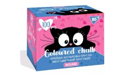 Крейда кольорова100шт 400450 кругла  Meow YES (1/48)