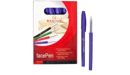 Ручка кулькова RADIUS  FacePen  фіолетові 0 7мм (50 шт. в упаковці)