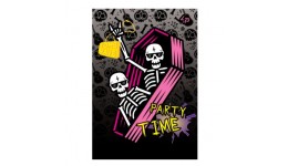 Блокнот А5 PROFIPLAN  48арк  Skeleton  tomb party (1) клітинка  пружина  матове ламінування