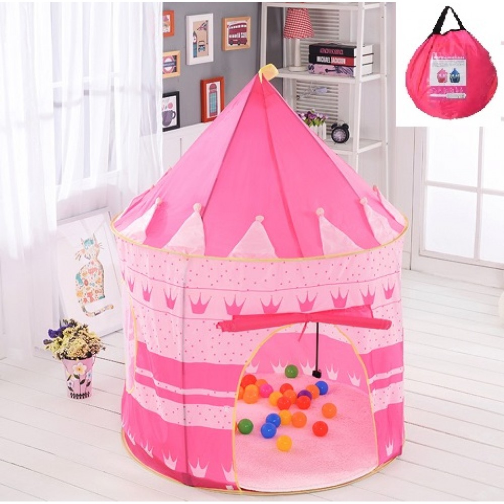 Палатка Замок Рожевий KL9999 розмір 105х135 см в сумці