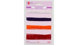 Набор шнурів паперових декоративних  4 кольори  8м/уп  червоно-оранжевий