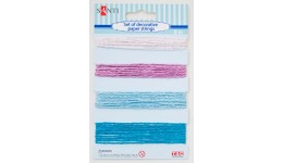 Набор шнурів паперових декоративних  4 кольори  8м/уп  рожево-блакитний