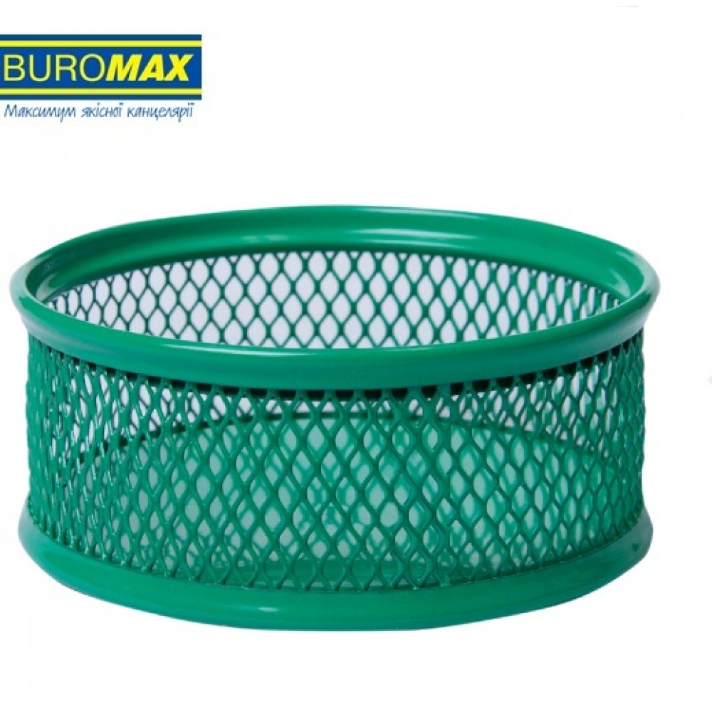 Підставка для скріпок BUROMAX 6221-04 метал. 80х40мм зелений (1/12)