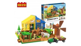 Конструктор COGO 4204  Місто  (923 елм.) Ранчо в коробці 60х40 см
