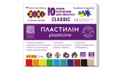 Пластилін Zibi 10 кол 6232 CLASSIC 200г (1/20)