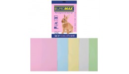 Набір паперу д/друку кольор. А4    5кол. 20арк BUROMAX 2721220-99 мікс PASTEL 80г/м2 (1/150)