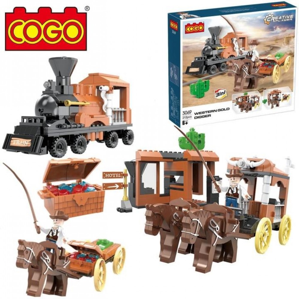 Конструктор COGO3069 (3 в1) Золотошукач  3069 (212 елм.)  в коробці 27.5х26.5 см