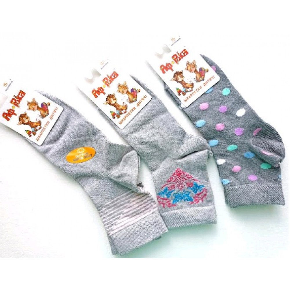 Шкарпетки дитячі р.22 (35-38) колір меланж СІРИЙ - 75% бавовна  23% поліамід  2% еластан
