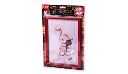 Вишивка хрестиком на канві CROSS STITCH VKB-01-05 Зайчення ТМ Danko toys(рос.мова на упаковці)