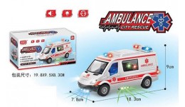 Машина Швидка допомога 4688B на батар  світло  звук  в коробці 19.8*9.5*8.3см