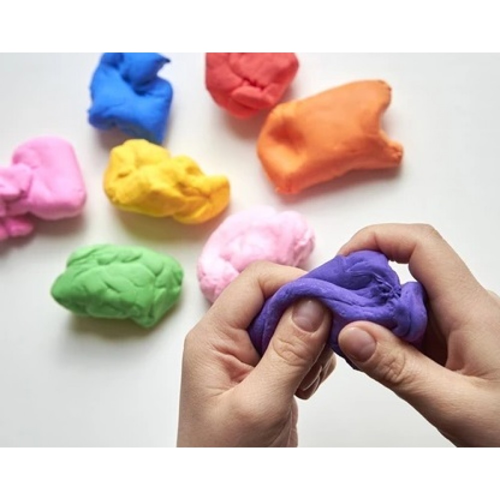 Пластилін легкий повітряний стрибаючий набір 8 кольорів по 50 г 70164 Elastic Clay ТМ Lovin