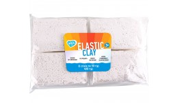 Пластилін легкий повітряний набір 8 шт. 400 г Elastic Clay white ТМ Lovin арт 70165