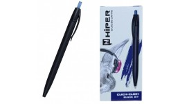 Ручка масляна автомат. HIPER Black Jet Click-Click HA-130 BJ синя 0.7 мм (10 штук в упаковці)