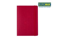 Діловий блокнот BUROMAX 295200-05 А5  96 арк  лінія  обкл. штучна шкіра  червоний Color T(1)