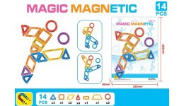 Конструктор магнітний MAGIC MAGNETIC JH8601-2 14 деталей на листі 28.5*20.5 см