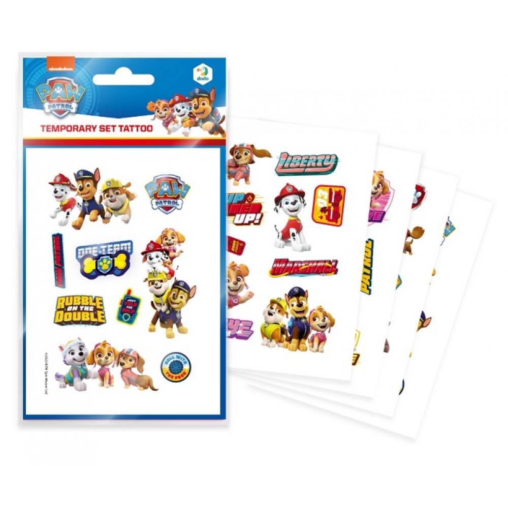 Тату Щенячий патруль Paw Patrol 200435 набір 4 аркуша розмір 20х11.5 см (1/25)