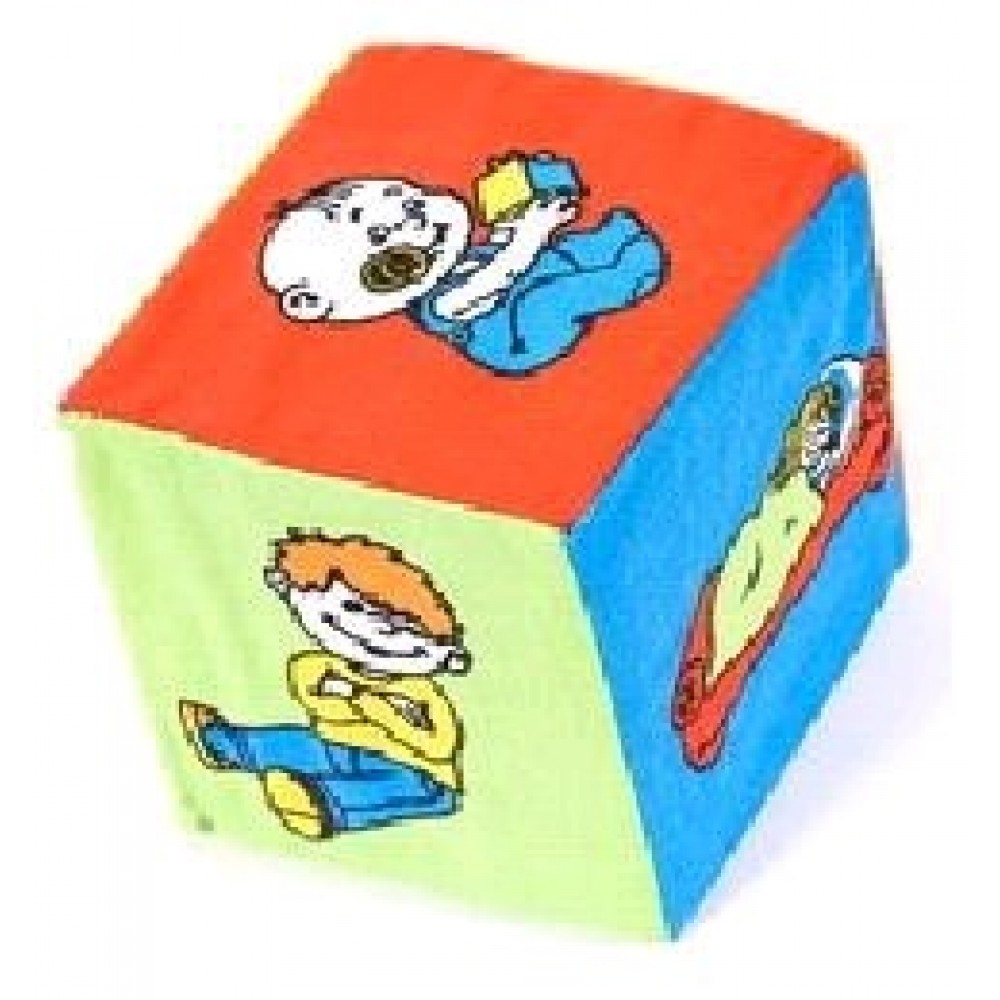 Кубик  тканина брязкальце  Діти -дії   ТМ Розумна іграшка (м`яка іграшка)