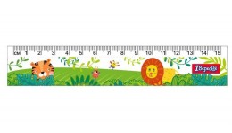 Лінійка 1Вересня 370650 пластикова 15 см  Zoo land