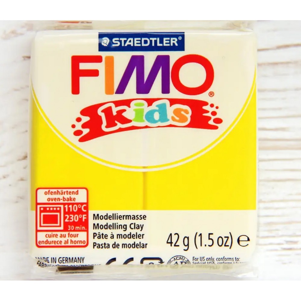 Полімерна глина - Пластика FIMO kids жовта перламутрова 42г (1)