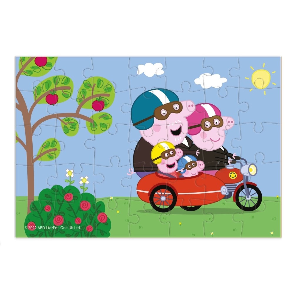Пазл-міні 35 ел 200335 Peppa Pig Подорож на мотоциклі  розмір зібраного пазла 20х13 см (dodo)