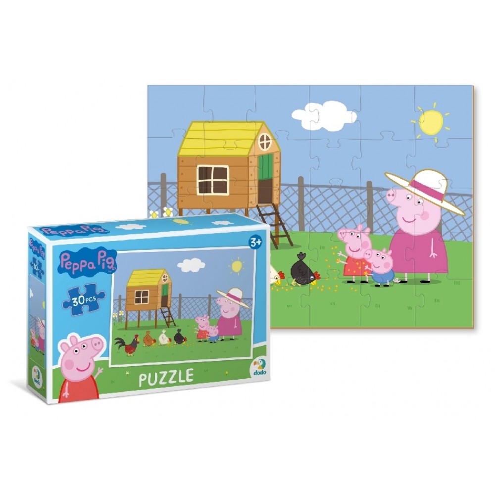 Пазл   30 ел 200301 Peppa Pig Свинка Пеппа та курчата  розмір зібраного пазлу 27*20 см (dodo)