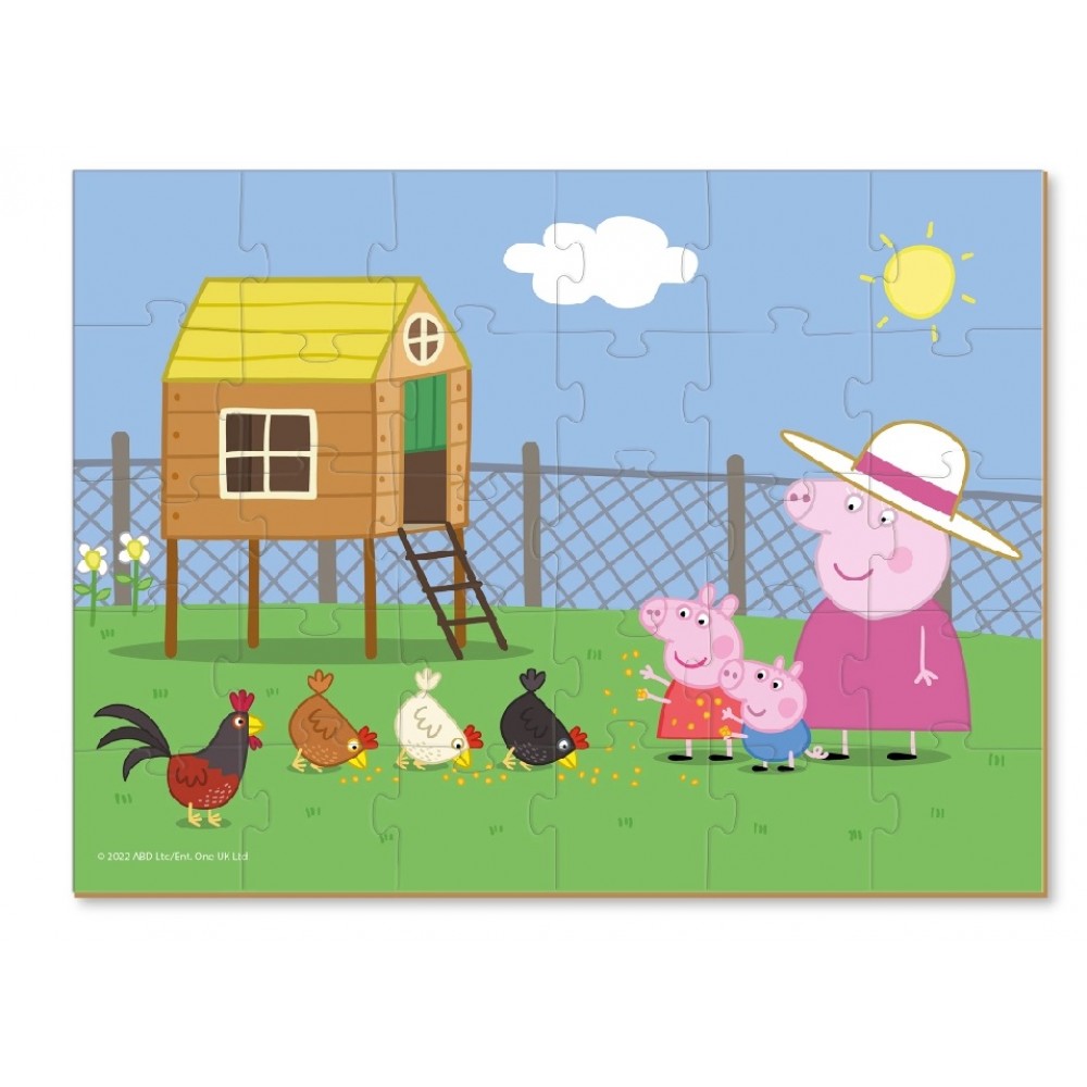Пазл   30 ел 200301 Peppa Pig Свинка Пеппа та курчата  розмір зібраного пазлу 27*20 см (dodo)