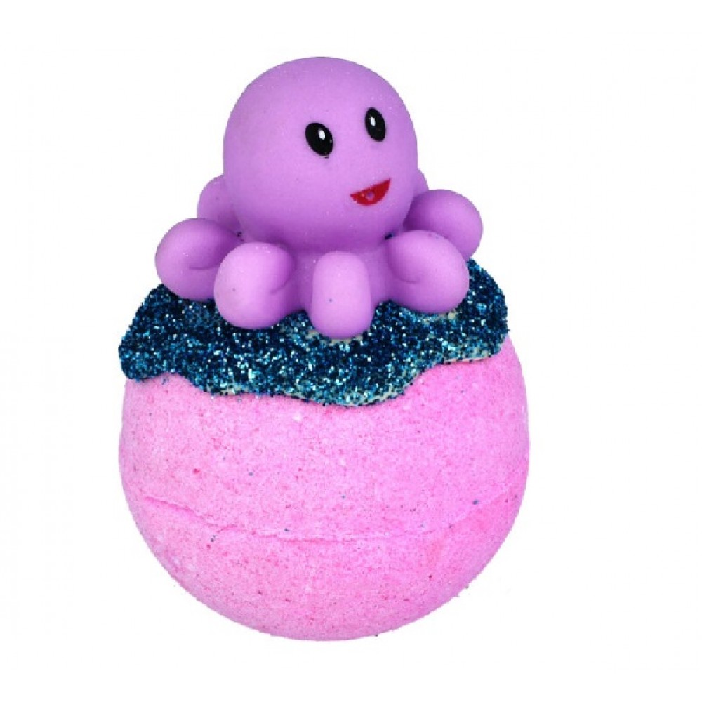Бомбочка для ванни з іграшкою Octopus garden 160г аромат: Журавлина-гранат