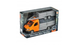 Машина  Mercedes-Benz Sprinter  бортовий з причіпом (помаранчевий)  17 5*28*11 см  ТМ Tigres