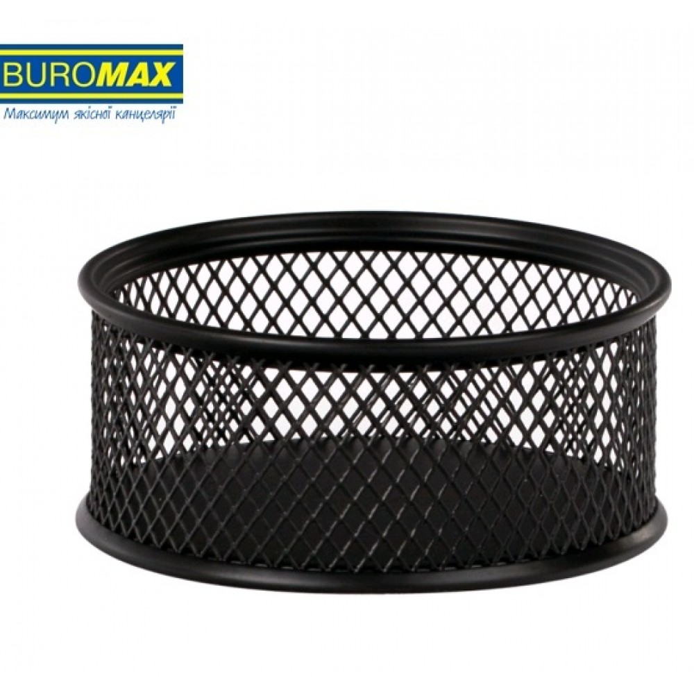 Підставка для скріпок BUROMAX 6221-01 метал. 80х40мм чорна (1/12)
