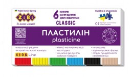 Пластилін Zibi  6 кол 6230 CLASSIC 120г (1/10)