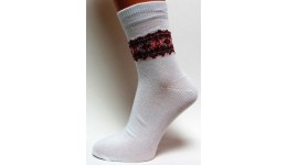 Дитячі шкарпетки DUNA 460 демі  20-22 червона вишивка 52% поліамід 45% еластан 3%