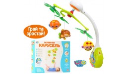 Мобіль (карусель на ліжечко) 818  підв-брязкальця 3шт муз  світло 3реж  рег.гучності кор.42х34