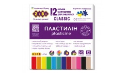 Пластилін Zibi 12 кол 6233 CLASSIC 240г (1/20)