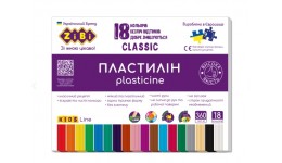 Пластилін Zibi 18 кол 6235 CLASSIC 360г (1/14)