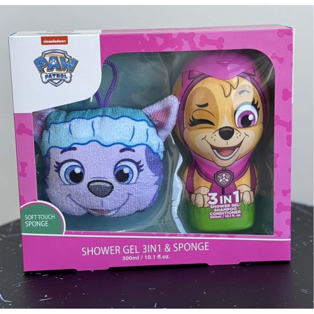 Набір для тіла Щенячий патруль Скай (300мл+губка)
