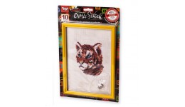 Вишивка хрестиком на канві CROSS STITCH  VKB-01-01 Тигр ТМ Danko toys(рос.мова на упаковці)