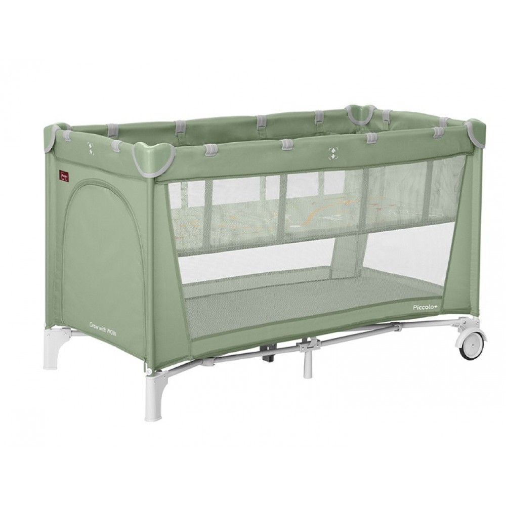 Манеж - ліжко CARRELLO Piccolo+ CRL-11501/2 Mint Green з двома рівнями дна  р.125*65*79см