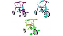 Велосипед  3 колеса металевий (3 кольори)