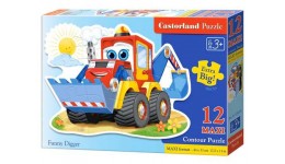 Пазл Касторленд   12 maxi (024) Ескаватор     розмір картинки 47*33 см коробка 32 5*22 5*5см