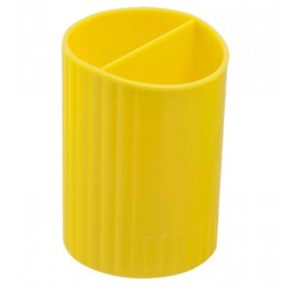 Стакан для письмового приладдя  органайзер  ZiBi 3000-08 пластик.на 2 відділ. жовтий (1/4/144)